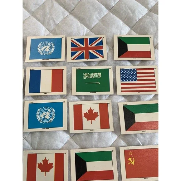 1991 Topps Desert Storm Flag Sticker Puzzle Cards Vintage 🇺🇸🇺🇸 36card Lot! - Picture 2 of 12